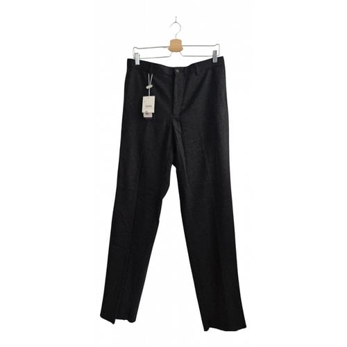 Pre-owned Chiara Boni Wool Trousers In Anthracite