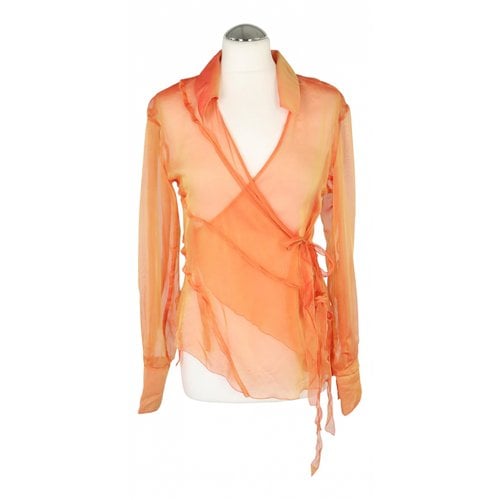Pre-owned Rejina Pyo Silk Blouse In Orange