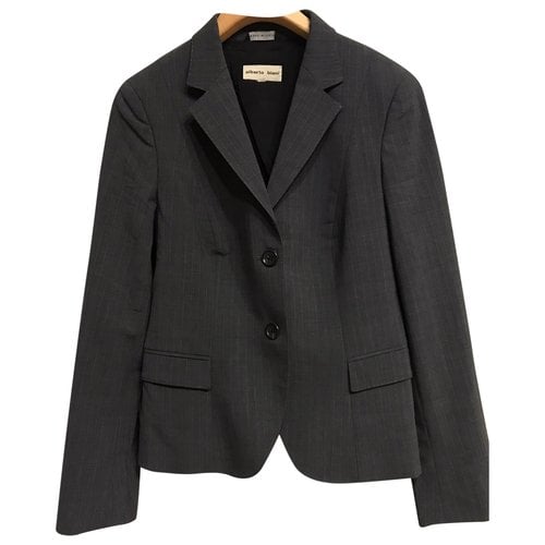 Pre-owned Alberto Biani Wool Suit Jacket In Grey