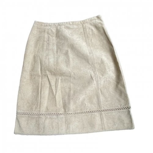 Pre-owned Ann Taylor Leather Mid-length Skirt In Other