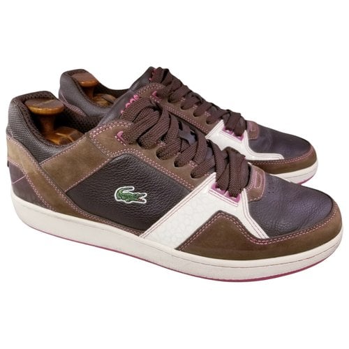 Pre-owned Lacoste Trainers In Brown