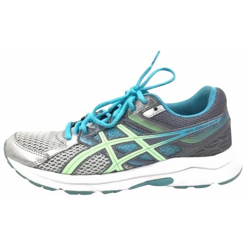Pre-owned Asics Trainers In Green