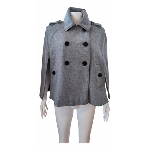 Pre-owned Bruuns Bazaar Wool Coat In Grey