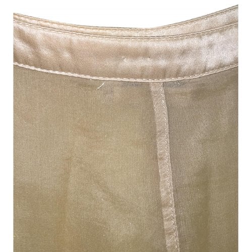 Pre-owned Emporio Armani Silk Mid-length Skirt In Gold