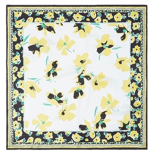 Pre-owned Ann Taylor Silk Scarf In Yellow