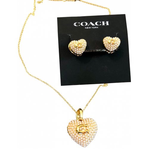 Pre-owned Coach Jewellery Set In Gold