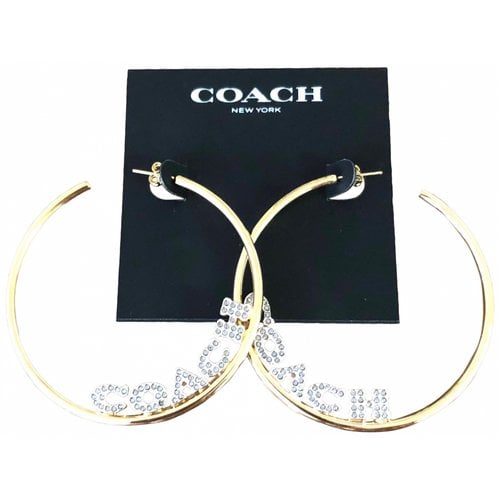 Pre-owned Coach Earrings In Gold