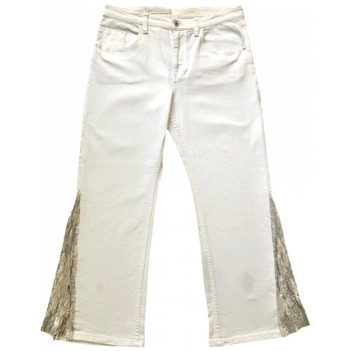 Pre-owned Anthropologie Bootcut Jeans In White