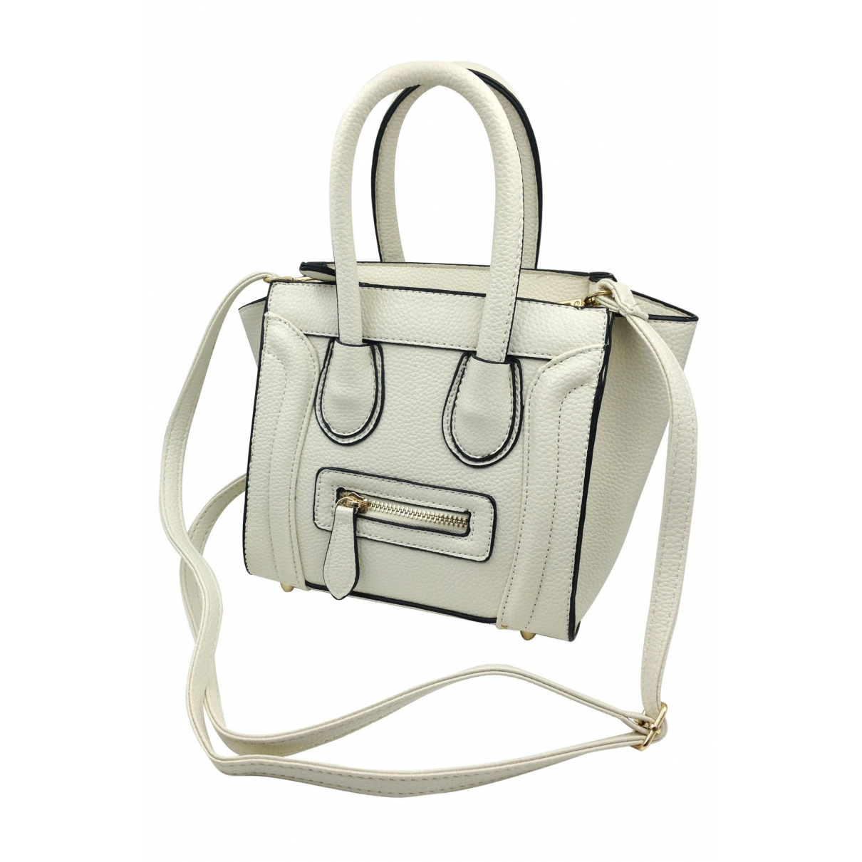 White Vegan Leather Handbag