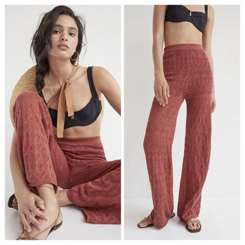 Pre-owned Anthropologie Large Pants In Brown