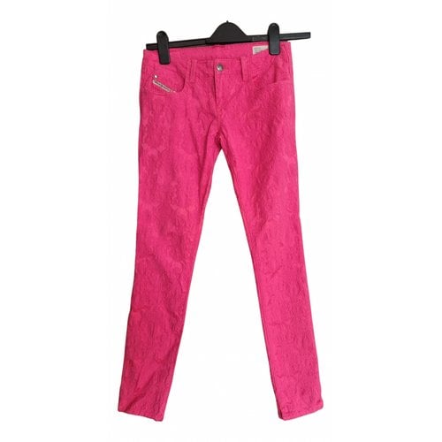 Pre-owned Diesel Slim Jeans In Pink