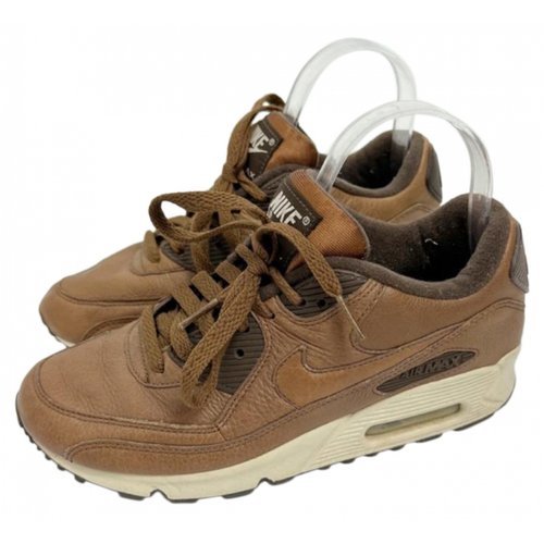 Pre-owned Nike Leather Trainers In Brown