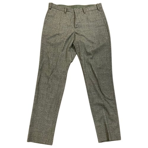 Pre-owned Neil Barrett Wool Trousers In Anthracite