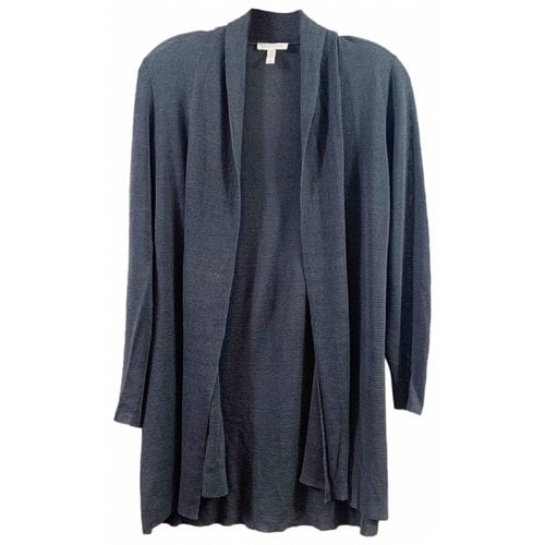 Pre-owned Eileen Fisher Linen Cardigan In Grey