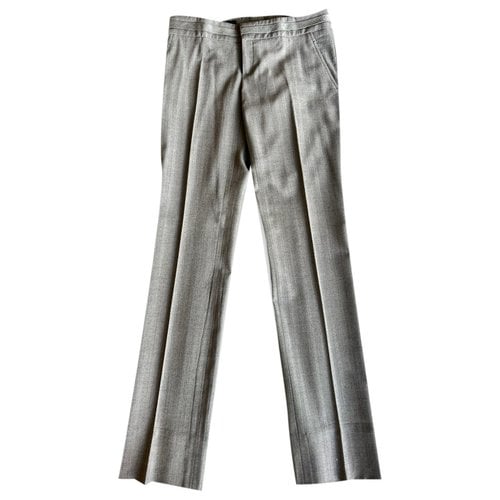 Pre-owned Gucci Cloth Trousers In Grey