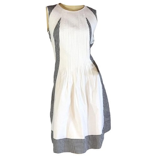 Pre-owned Diane Von Furstenberg Mini Dress In White
