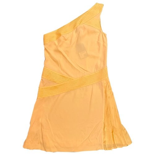 Pre-owned Trussardi Mini Dress In Yellow