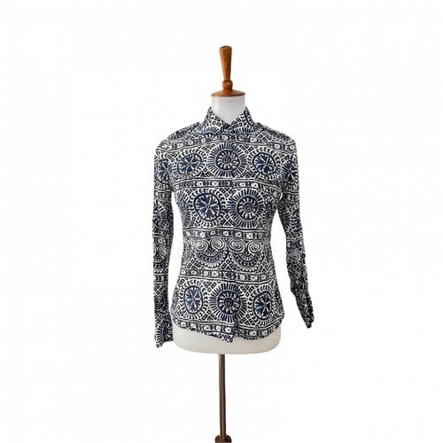 Pre-owned Tory Burch Blouse In Blue