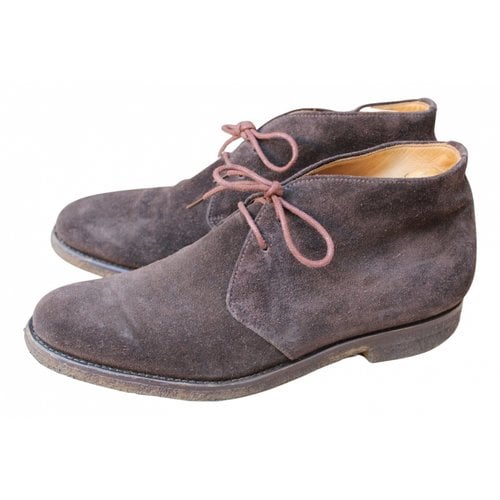 Pre-owned Church's Lace Up Boots In Brown