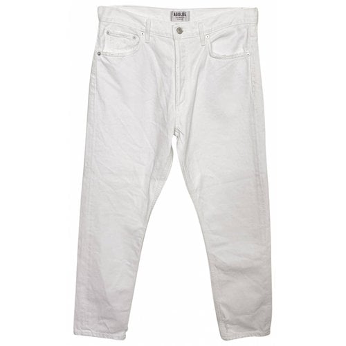 Pre-owned Agolde Slim Jeans In White