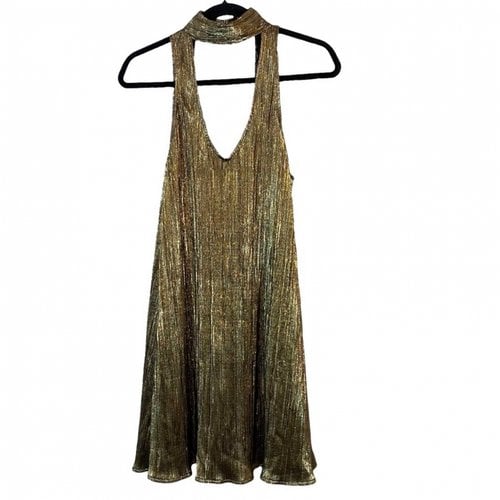 Pre-owned Show Me Your Mumu Mini Dress In Gold