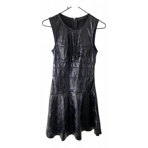 Pre-owned Diesel Patent Leather Mid-length Dress In Black