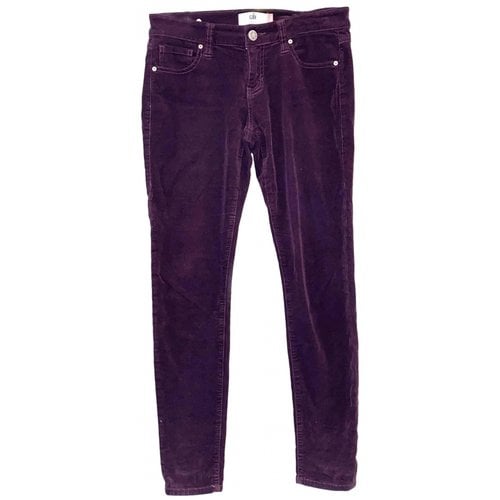 Pre-owned Cabi Slim Jeans In Purple