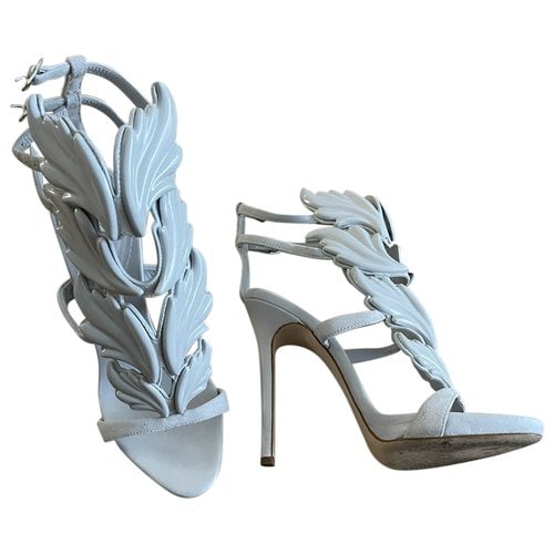 Pre-owned Giuseppe Zanotti Patent Leather Sandal In Grey