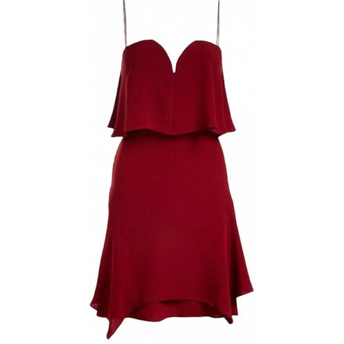 Pre-owned Kobi Halperin Silk Mini Dress In Red