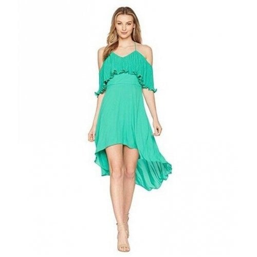 Pre-owned Halston Mid-length Dress In Green