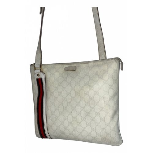 Pre-owned Gucci Cloth Crossbody Bag In White
