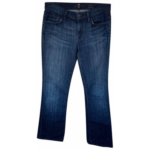 Pre-owned 7 For All Mankind Bootcut Jeans In Blue