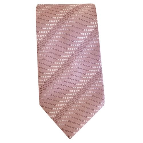 Pre-owned Kenneth Cole Silk Tie In Pink