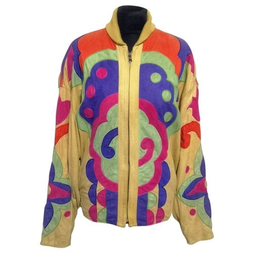 Pre-owned Versace Biker Jacket In Multicolour
