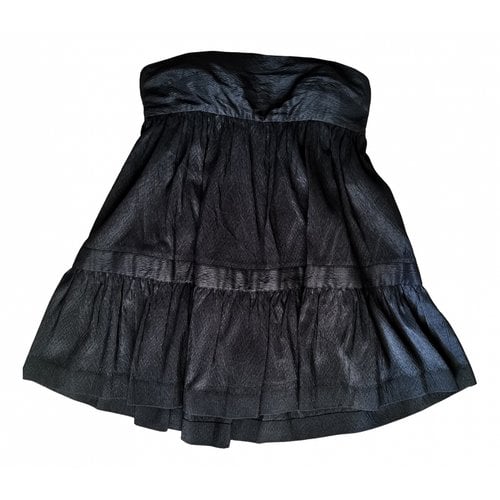 Pre-owned Chanel Silk Mini Dress In Black