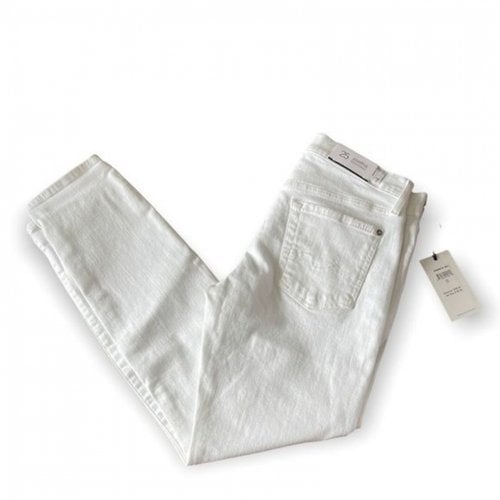 Pre-owned 7 For All Mankind Boyfriend Jeans In White