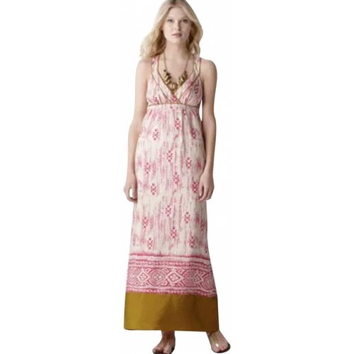 Pre-owned Ann Taylor Silk Maxi Dress In Pink
