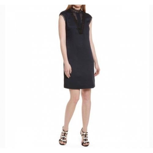 Pre-owned Ted Baker Lace Mini Dress In Blue