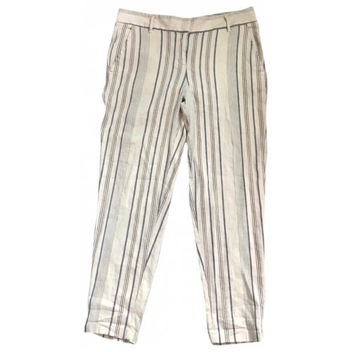 Pre-owned Ann Taylor Linen Straight Pants In Other