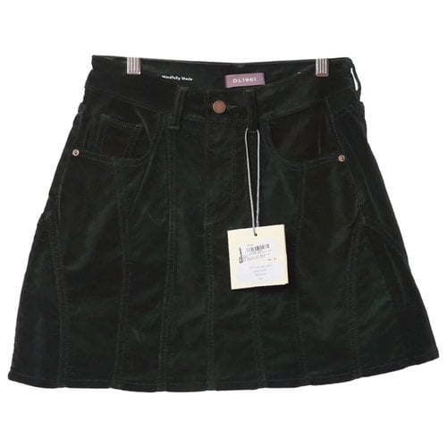 Pre-owned Dl1961 Mini Skirt In Green