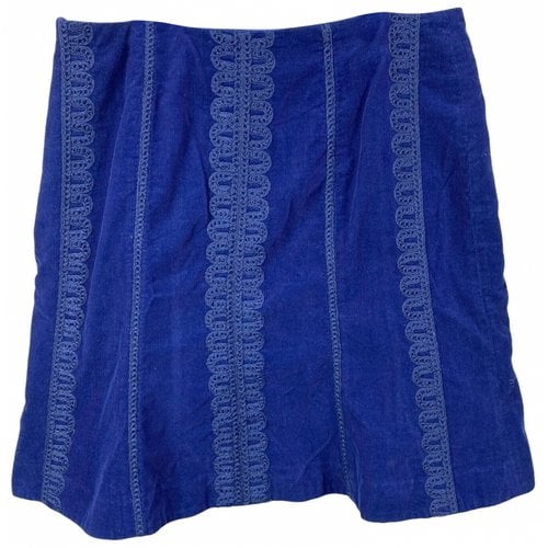 Pre-owned Boden Mini Skirt In Blue