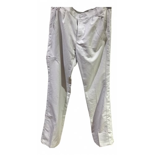 Pre-owned Courrèges Straight Pants In Grey