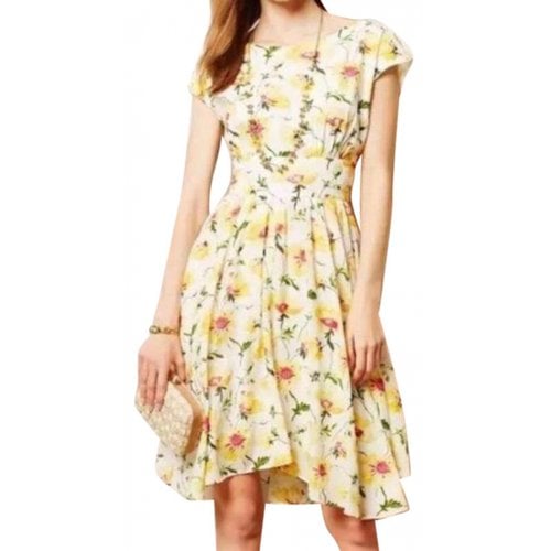 Pre-owned Anthropologie Mini Dress In Yellow