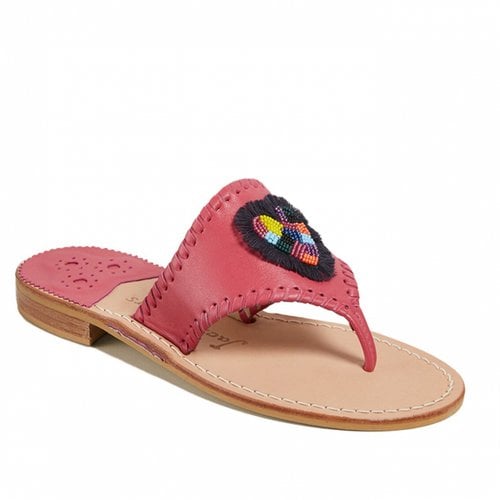 Pre-owned Jack Rogers Leather Sandals In Pink