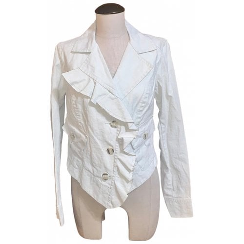 Pre-owned Cabi Linen Jacket In White