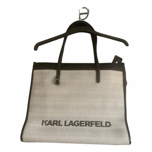 Pre-owned Karl Lagerfeld Tote In White