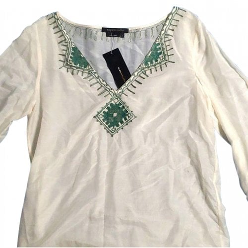 Pre-owned Bcbg Max Azria Linen Blouse In Green
