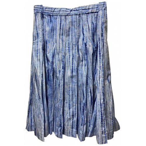 Pre-owned Tory Burch Maxi Skirt In Blue