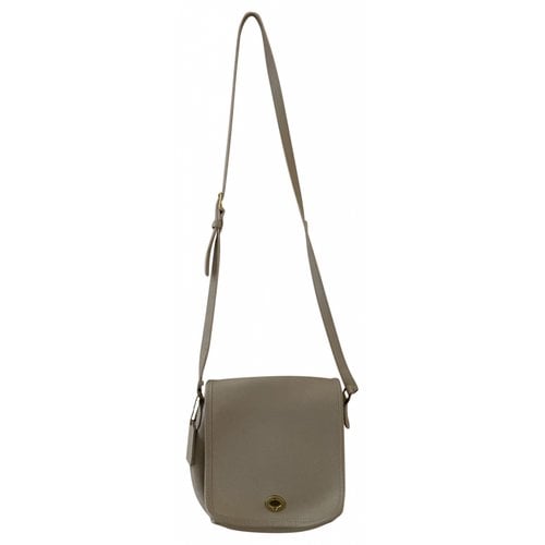 Pre-owned Coach Leather Crossbody Bag In Beige