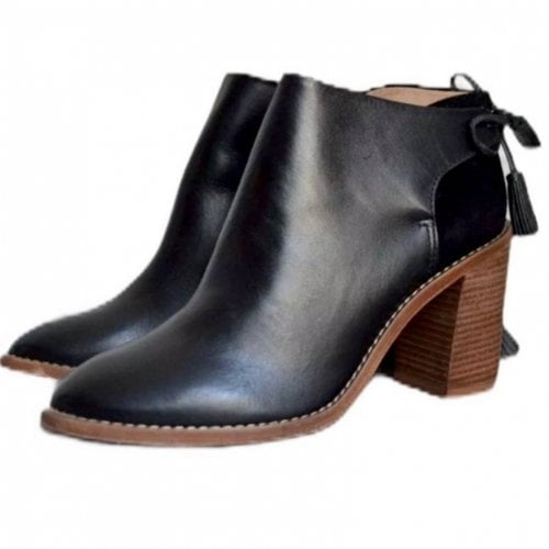 Pre-owned Madewell Leather Boots In Black